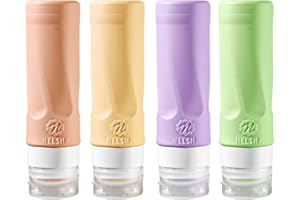 NELSHP Travel Size Bottles for Toiletries-3oz TSA Approved Shampoo and Conditioner Bottles,Silicone Travel Containers with bag,Squeezable Silicone Lotion Tubes-Travel Essentials
