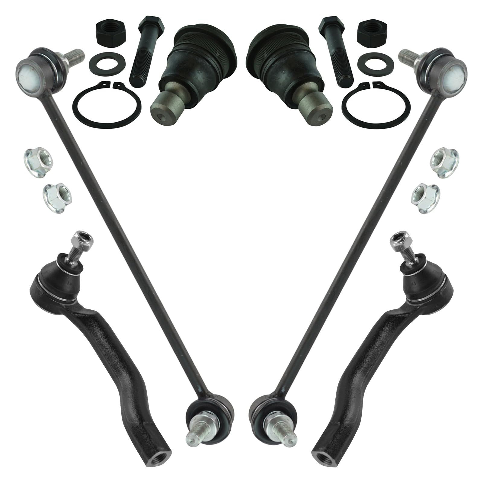 TRQ Front Steering & Suspension Kit Ball Joint Sway