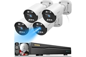 OHWOAI 《122° Wide-Angle & Full HD 5MP》Outdoor Wired Security Camera System,CCTV Cameras Outside, Home Video Surveillance Systems