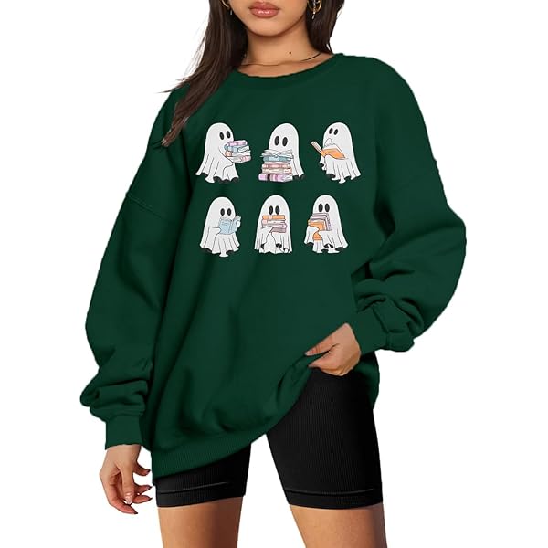 SFHFY Felpa Donna Halloween Ricamata 'Spooky Season' – Cotone Morbido, Girocollo