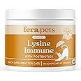 Fera Pet Organics Lysine Immune Supplement for Cats - 60 Scoops - Vet Created Cat Immune Support Supplement with Lysine, Postbiotics, and Echinacea to Support Immunity - Powdered Food Topper