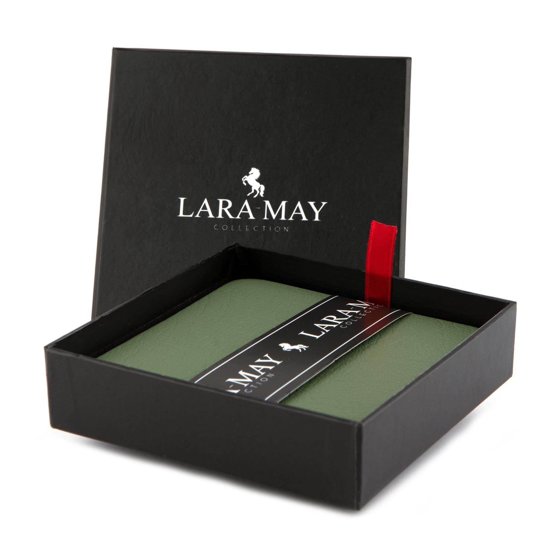 Coaster Set of 6 Olive Green Coasters (10cm x 10cm). Made in The UK from Recycled Leather by Lara-May.