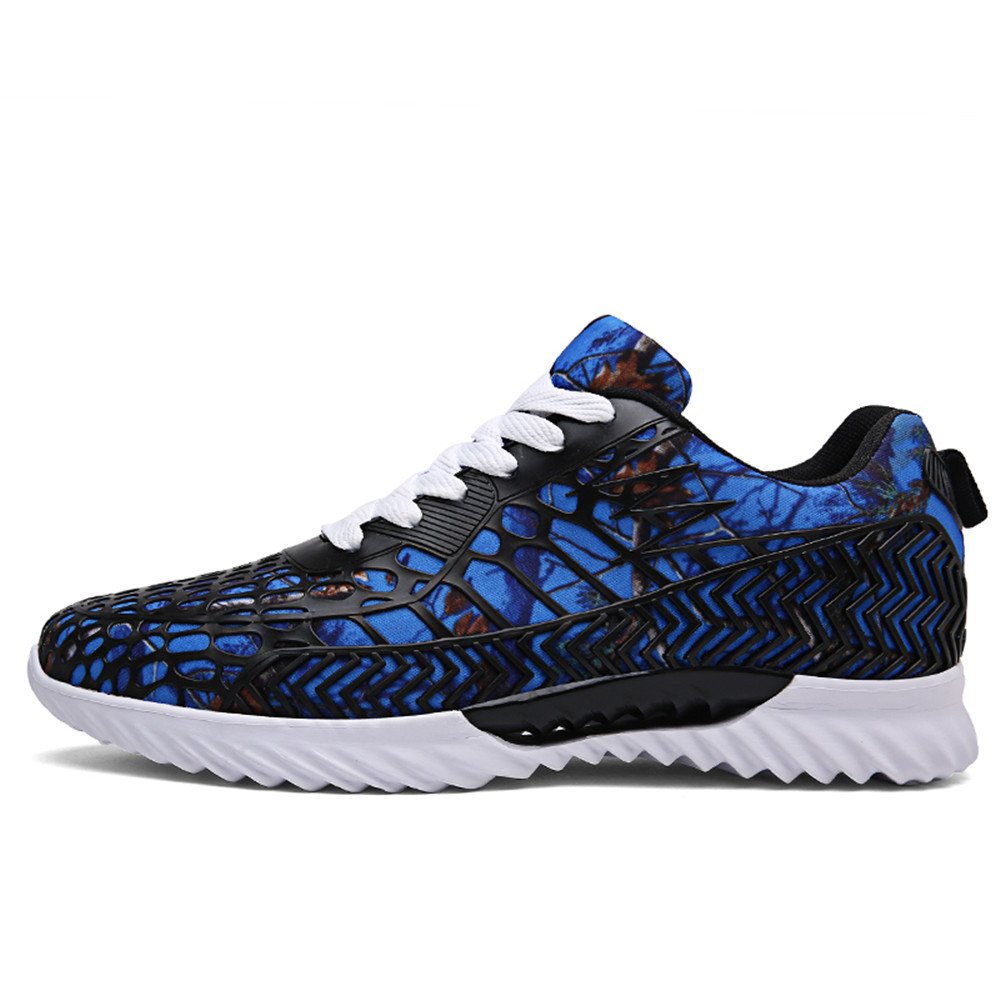 XHY Men\'s Lightweight Breathable Sports Sneakers Casual Atheletic Running Shoes Jogging Climbing Gym Couples\' Blue Size 10.5(Men)