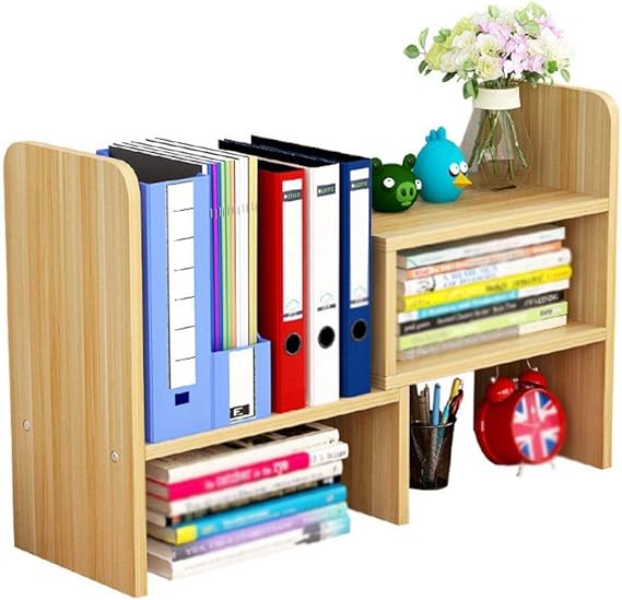 LQUIDE Book Organizer, Retractable Bookshelf Creative