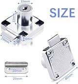 Mclcvp7re 4 Sets Zinc Alloy Security Drawer Locks Cabinet Mailbox Cam Lock w/ 4 view 4