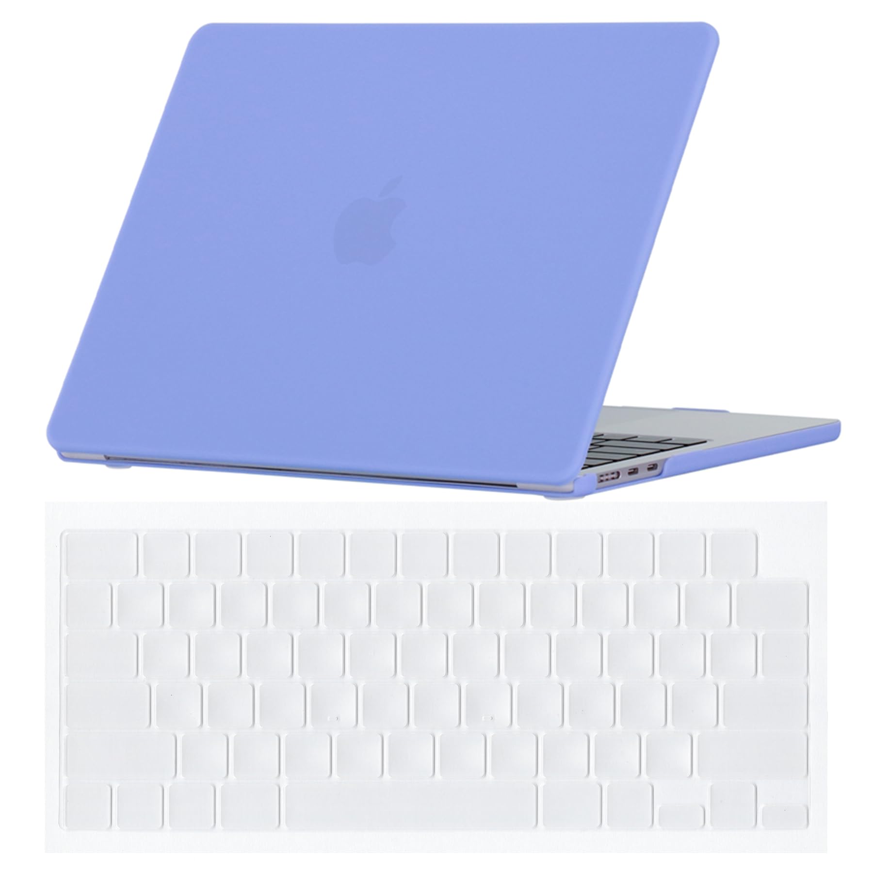 Se7enline Compatible with Apple MacBook Air 15 inch Case 2025 2024 2023 M4 M3 M2 for Mac Air 15.3-inch Model A2941/A3114/A3241 Laptop Protective Hard Shell Case with Keyboard Cover Skin,Serenity Blue