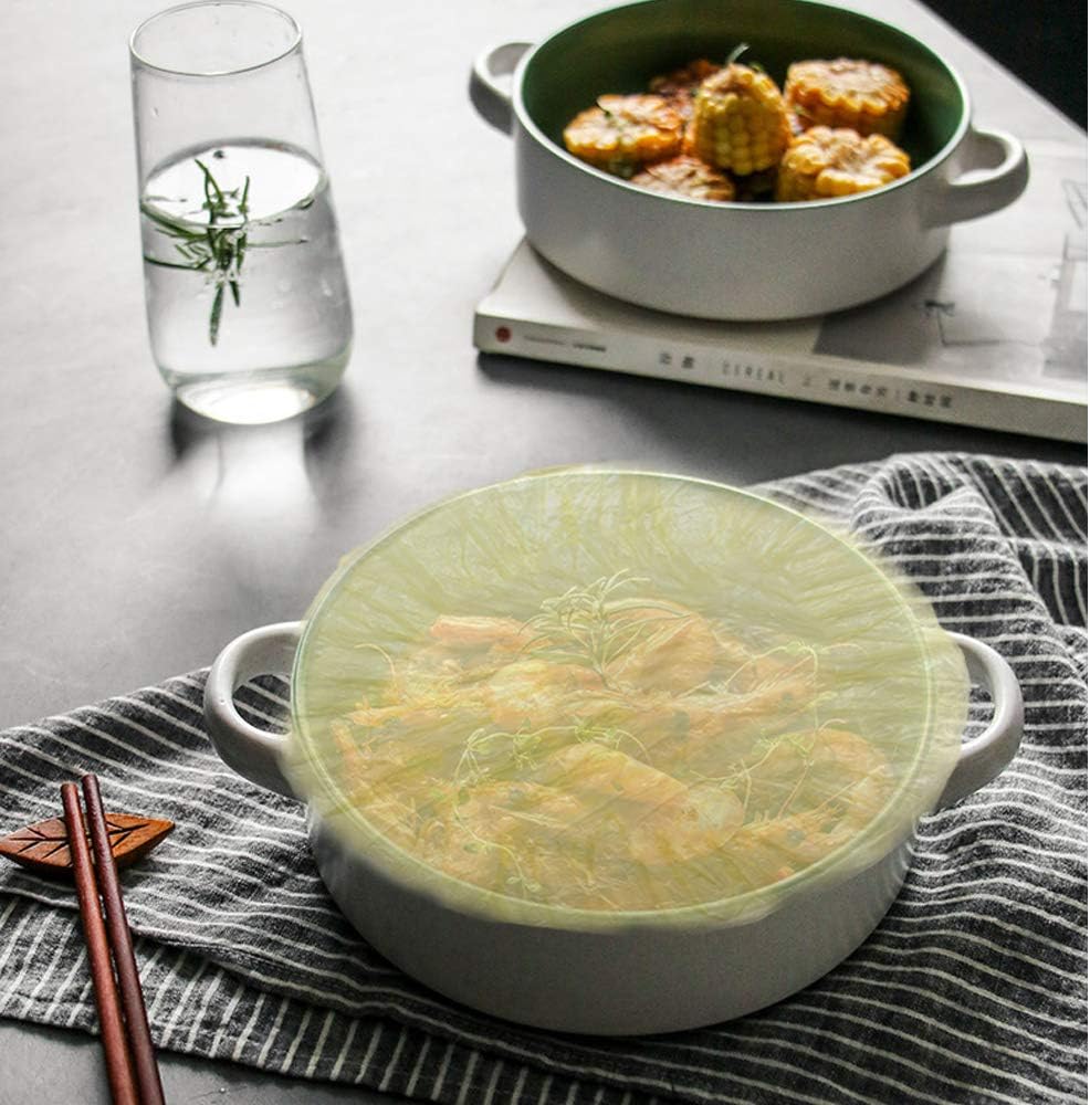  | Elastic Food Storage Covers Reusable Stretch Plastic Wrap Bowl Covers Alternative to Foil for Family Outdoor Picnic 3 Size (60): Plate Serving Covers