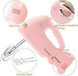 Leaflai Hand Mixer CX6610-PK Electric Cake Whisk with 4 Stainless Accessories view 3