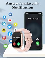 RUIMEN Smart Watch 1.85-inch HD Screen SpO2 Heart Rate IP68 100+ Sports view 2
