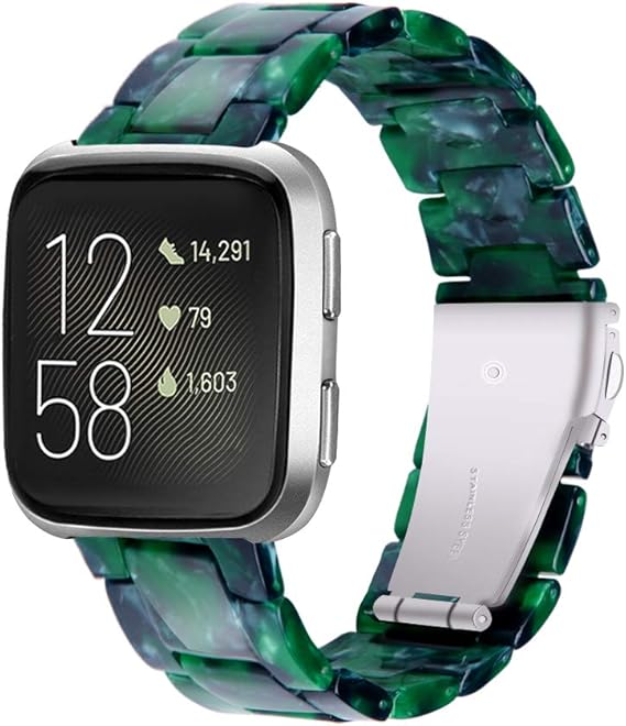 green fitbit versa band
