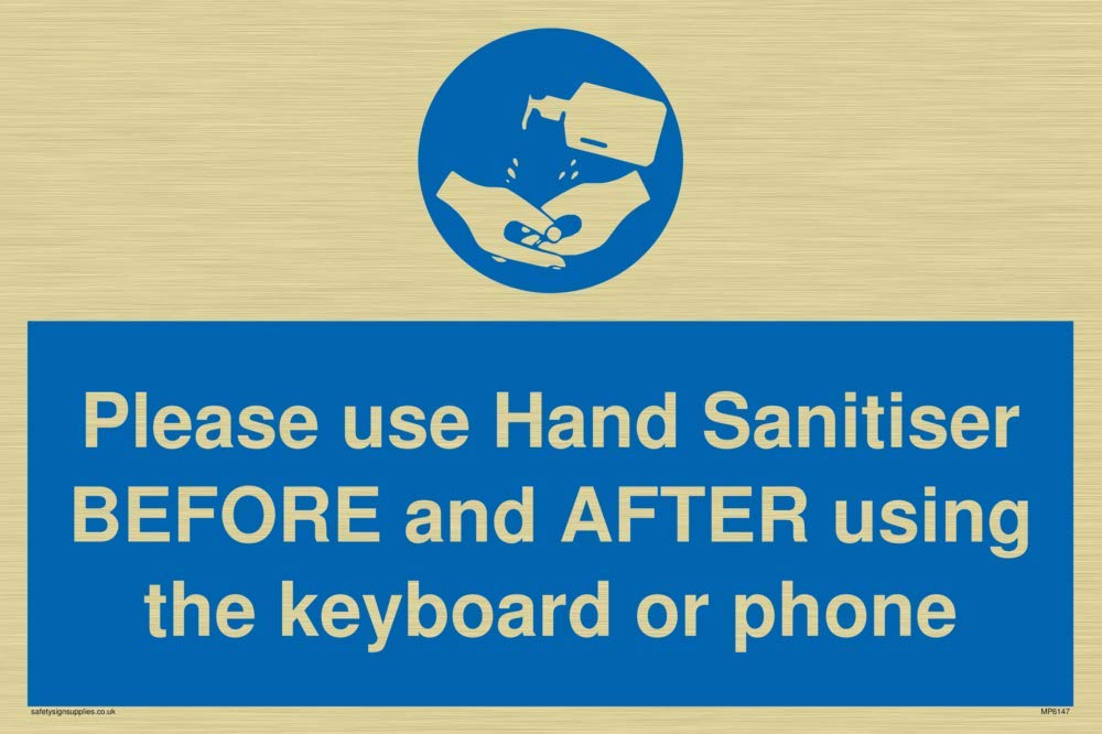 Please use Hand Sanitiser BEFORE and AFTER using the keyboard or phone
