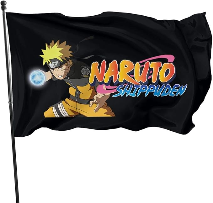 Yaxinduobao Bandera Interior al Aire Libre Naruto Shippuden Flag 3x5 Ft UV Protected Quality