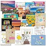 Mega Birthday Greeting Cards Value Pack - Set of 40 (20 Designs), Large 5 x 7 inches, Envelopes Included, by Current