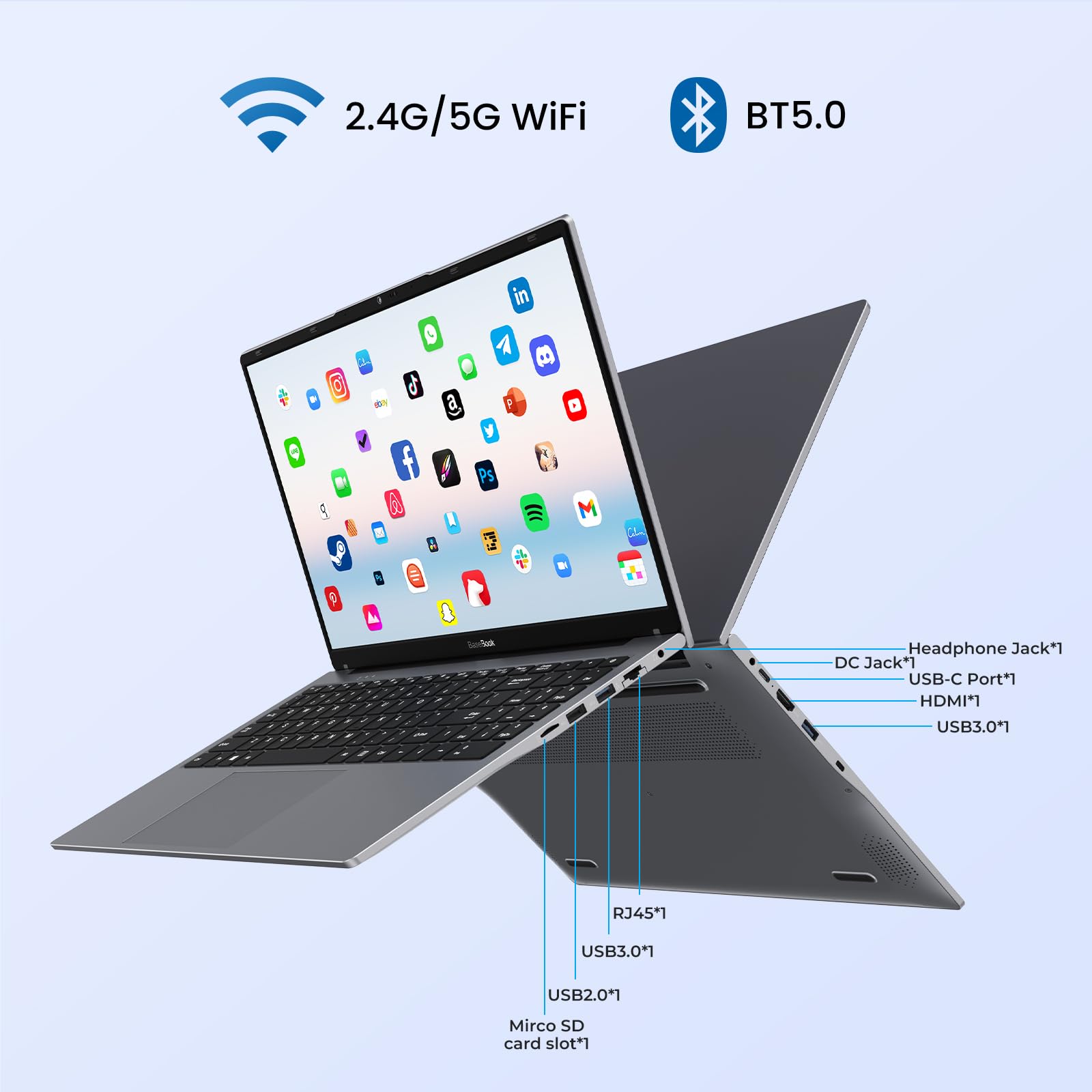 Mua BHWW Students Win 11 Laptop, 15.6" FHD IPS, Intel Quad-Core ...