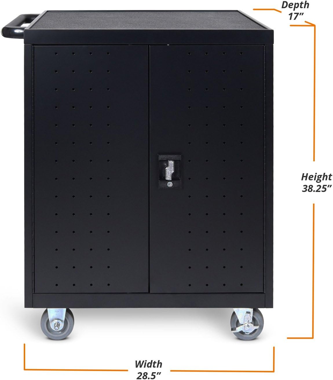 Line Leader 32 Device Charging Cart, Mobile Lab Holds 32 Tablets, Chromebooks or Laptops with up to 15.6 Inch Display, Built in Cord Management, Locking Cabinet, Comes Fully Assembled : Office Products