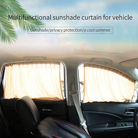 Amazon Pumpumly 車用カーテン 車用サンシェード 車窓日よけ 紫外線カット 車 日よけ 赤ちゃん 車 Uvカット 日焼け防止 遮光 目隠し 簡単着脱 2枚セット サンシェード 車 バイク