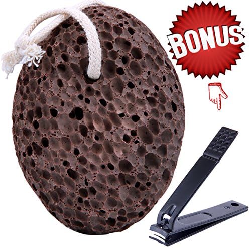 Lava Stone Pumice Foot Pedi Scrubber – Natural Exfoliating Pedicure Manicure Tool for Hands, Feet, Body – Exfoliates, Smooths Away Calluses, Corns, Rough Textures