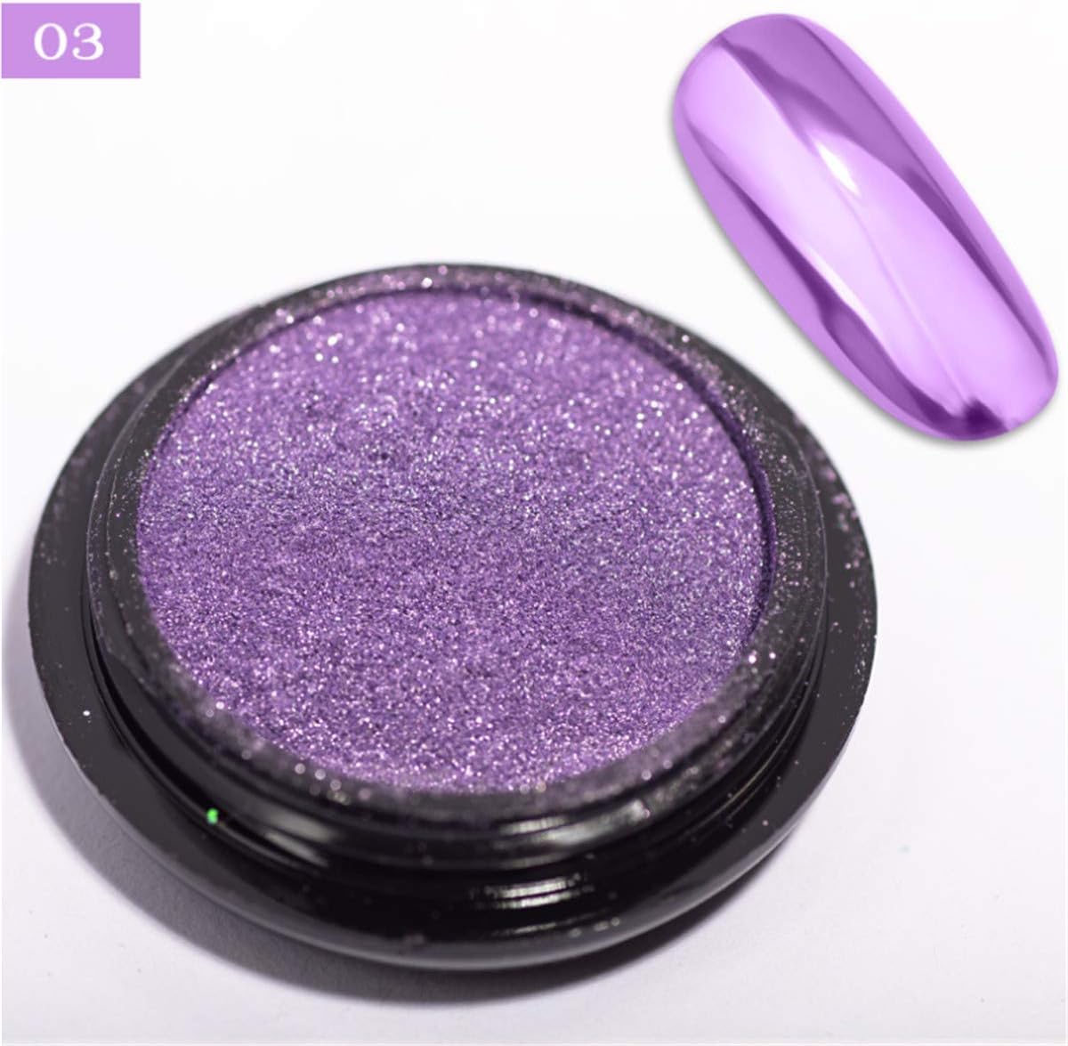 Nail Art Powder Mirror Holographic Laser Rainbow Neon Pearl Mermaid Pigment Manicure Glitter Dust