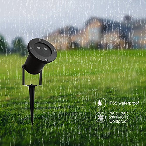 Solar Projector Lights Outdoor,KINGCOO Waterproof Moving LED Green and