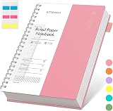 EMSHOI A4 Notebook 300 Pages Spiral PVC Cover 100gsm Pink 21.5x27.9cm