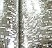 Teemall Luxury Silver Foil Mosaic Background Flicker Wall Paper Modern Roll/Hotel Ceiling/Decorative Wallpaper Roll Pale Silver Colour 20.8''x78.7''