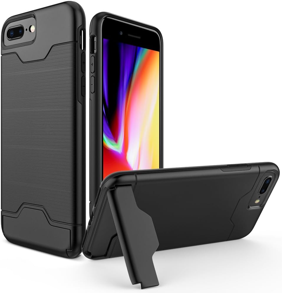 20PCS iPhone 6 Plus Case, iPhone 6s Plus Case, Cirso Shockproof Heavy Duty Full Protective Cover with Kickstand Dual Layer Wallet Design Case for Apple iPhone 6/6s Plus (Black)