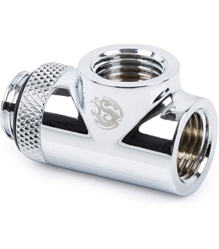 Bitspower 2xG1/4 Fillport Silver Shining