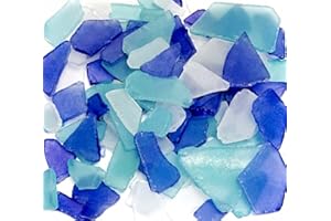 NAUTICAL CRUSH TRADING Sea Glass | 11oz Cobalt Blue White & Aqua Tumbled Sea Glass Decor | Bulk Seaglass Pieces for Beach Wedding Decor & Crafts | Plus Free Nautical eBook by Joseph Rains