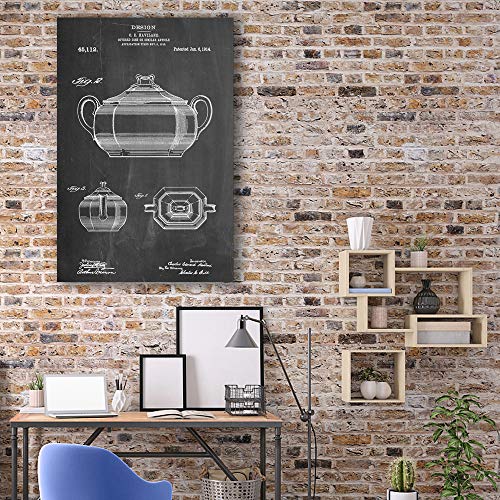 Hand Painting Line Drawing Vintage Black Board Painting Wall Bedroom Living House