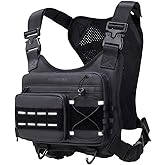 Liventra Chest Bag for Men – Running Chest Pack, Lightweight No-Bounce Phone Holder, Water-Resistant Reflective Chest Pouch for Running, Hiking & Cycling