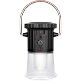 Barebones Hoodoo Light – Black, Rechargeable 3-in-1 Camping Lantern & Flashlight – 600 Lumens LED Light with Magnetic Base, Tripod Mount, USB-C Charging & Dimmable Brightness for Outdoor Use