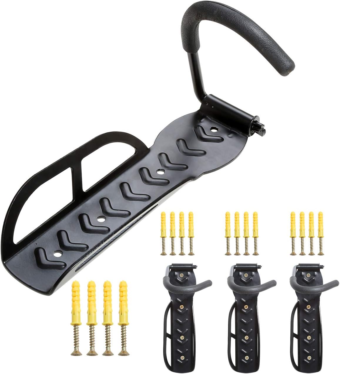 Wall Mount Bike Hanger Set of 4pcs Vertical Bike Rack for Space Saving in Garage Condo Apartment and Bicycle Retailer