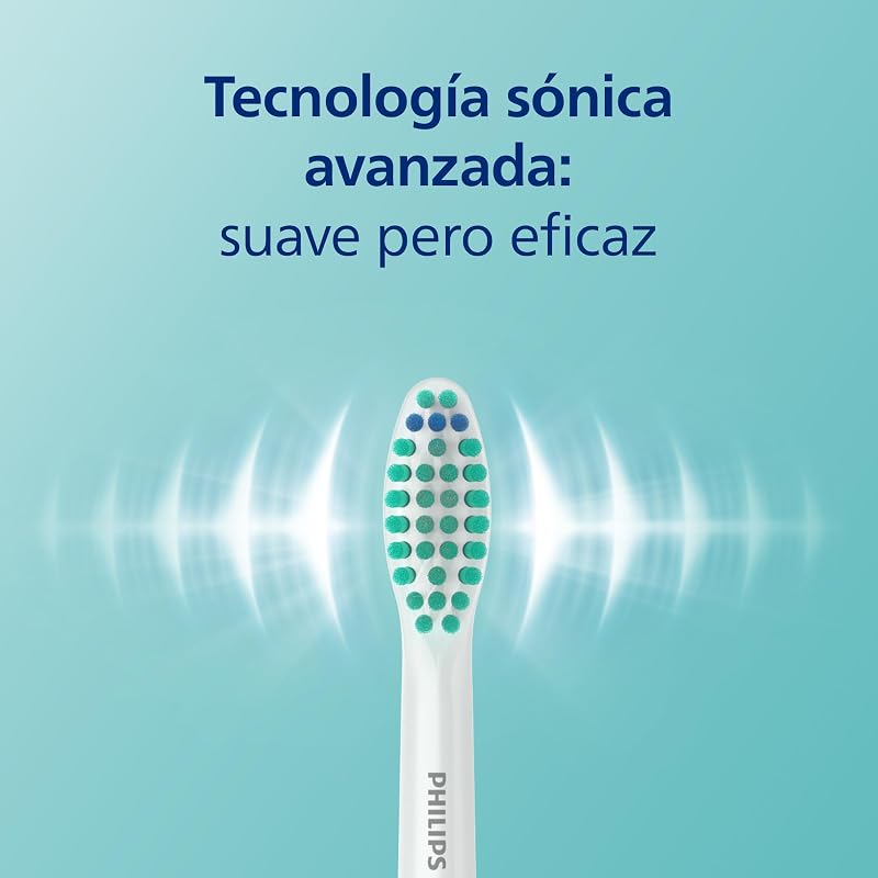 Sonicare 3100, cepillo dental eléctrico, sónico, sensor de presión y temporizador, estuche de viaje, negro, HX3673/14, Negro