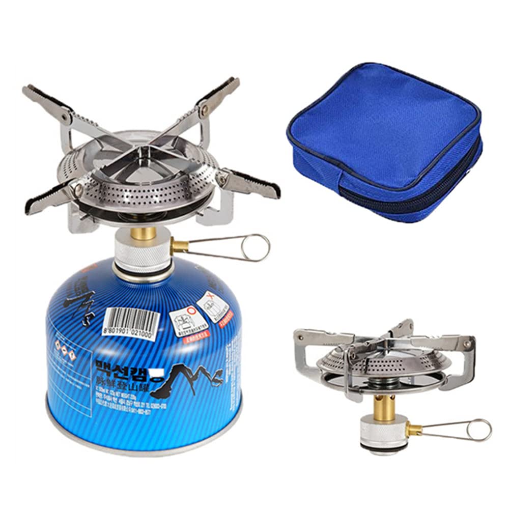 CXING Portable Camping Gas Stove, Mini Folding Burner, Titanium Cookware Set for Outdoor Picnic, BBQ, Cooker (No Tank, Isobutane Mixture)