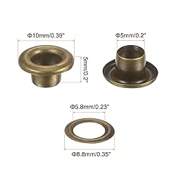 HARFINGTON 200 Set Color Round Grommets 5mm