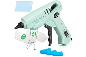 Magicfly 60/100W Hot Glue Gun Full Size with 30 Pcs Hot Glue Sticks (0.43 X 5.9 inch) Dual Power High Temp Melt Glue Gun Kit 