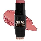 Nudestix Nudies Blush Stick – 3-in-1 Cream Blush for Cheeks, Eyes & Lips with Built-In Brush | Soft Matte Finish for a Natural Flush