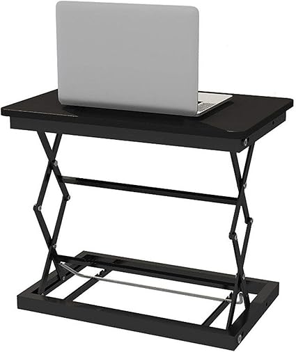 Hpdop Bureau Debout Pliant Bureau Assis Debout Bureau Debout Reglable En Hauteur Debout Convertisseur Pour Poste De Travail Pour Ordinateur Portable Elevateur De Table 18 Kg De Charge Black Amazon Fr Jardin