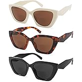JiSoo Cat Eye Sunglasses with Bifocals Trendy Reading Sunglasses for Women, 3 Pack Designer Sunglass Readers for Women