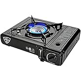 Maxsun MS-2500 Portable Butane Gas Stove – CSA Certified 8,000 BTU Camping Stove with Carrying Case, Automatic Ignition, Safe