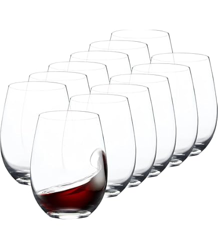 Amazon.com | Celebrate It 12oz. Clear Plastic Stemless Wine Glasses, 20ct.: Wine  Glasses
