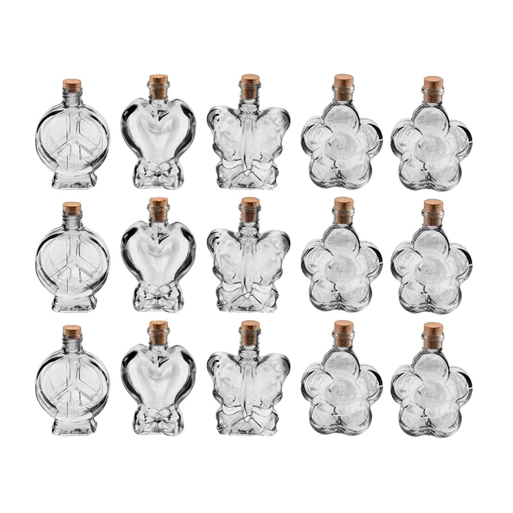 Artibetter Plastic Cork Bottles 20Pcs Storage Jars with Cork Stoppers for Diy Crafts Rustic Wedding Favors Party Decorations and Message Containers