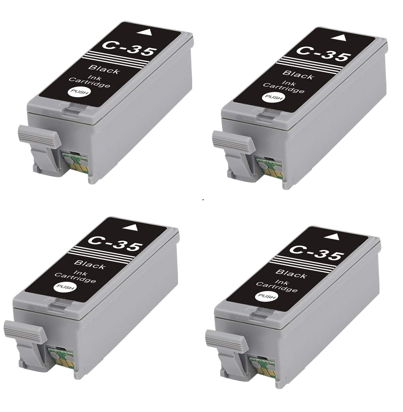 Now Ink Ltd 4x BLACK COMPATIBLE PRINTER INK CARTRIDGE FOR CANON PIXMA IP100, IP110, MINI 260,320. PGI-35BK & CLI-36C