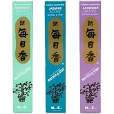 nippon kodo Morning Star Incense Bundle of 3 x 50 Sticks Boxes (Jasmine, Gardenia, Lavender) - Premium Incense Sticks - Traditional Japanese Style