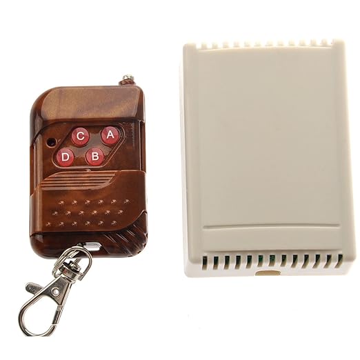 title=Pixnor 12V 4 Canali Telecomando Senza Fili Ricevitore Interruttore Momentaneo