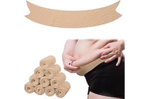 Wesnoy 10 Pcs Tummy Liners for Sweat Rash Cotton Under Belly Sweat Liners Under Belly Absorber Pads Band for Skin Rash(Beige,