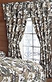 20 Lakes Military Camo Valance, Panels, & Tie Backs Curtain Drape Set Five Pieces (1, Green Military Camo)