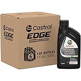 Castrol EDGE High Mileage 10W-40 Advanced Full Synthetic Motor Oil, 1 Quart, Pack of 6