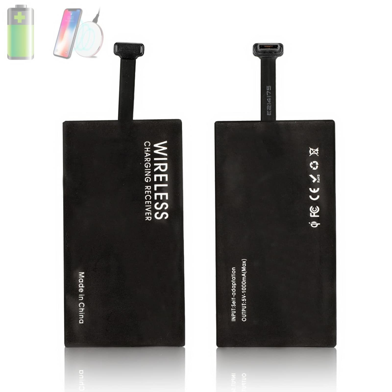 Charger receiver without cable Type C, cable disconnects USB C module Qi f¨¹r Smartphones with type C Schnittstelle