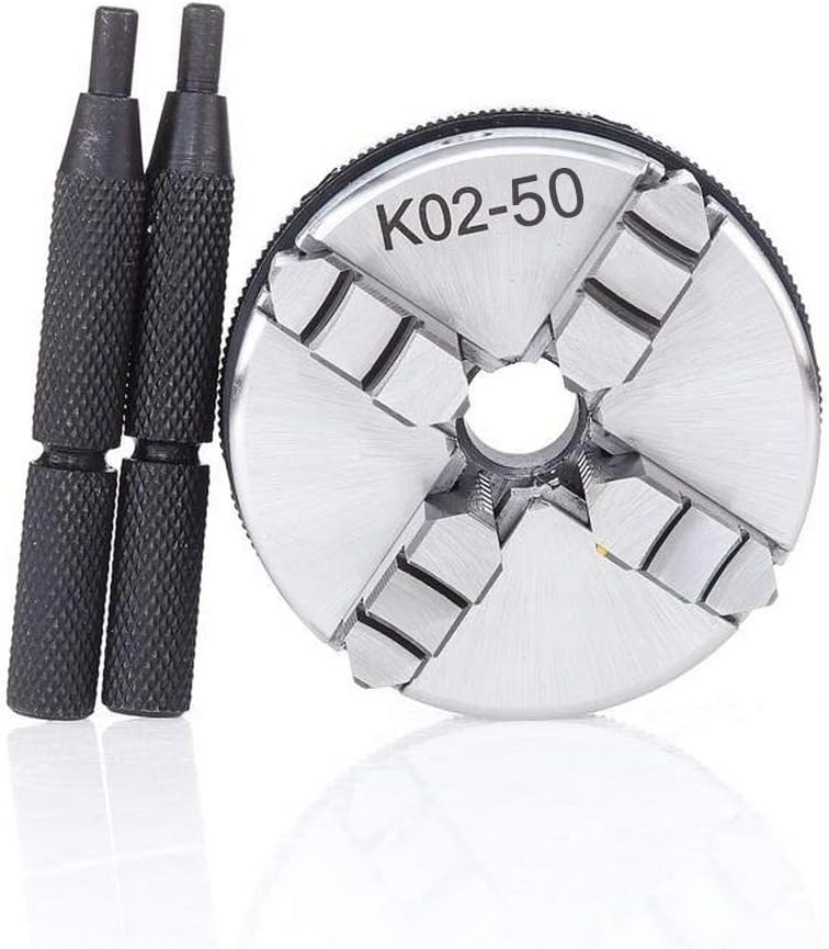 Ruoxiang 50mm Mini 4 Jaw Reversible Self-Centering M14 Thread Mount Lathe Chuck